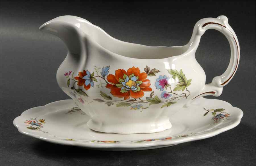 Mandalay Gravy Boat & Underplate by Ridgway (Ridgways)-1