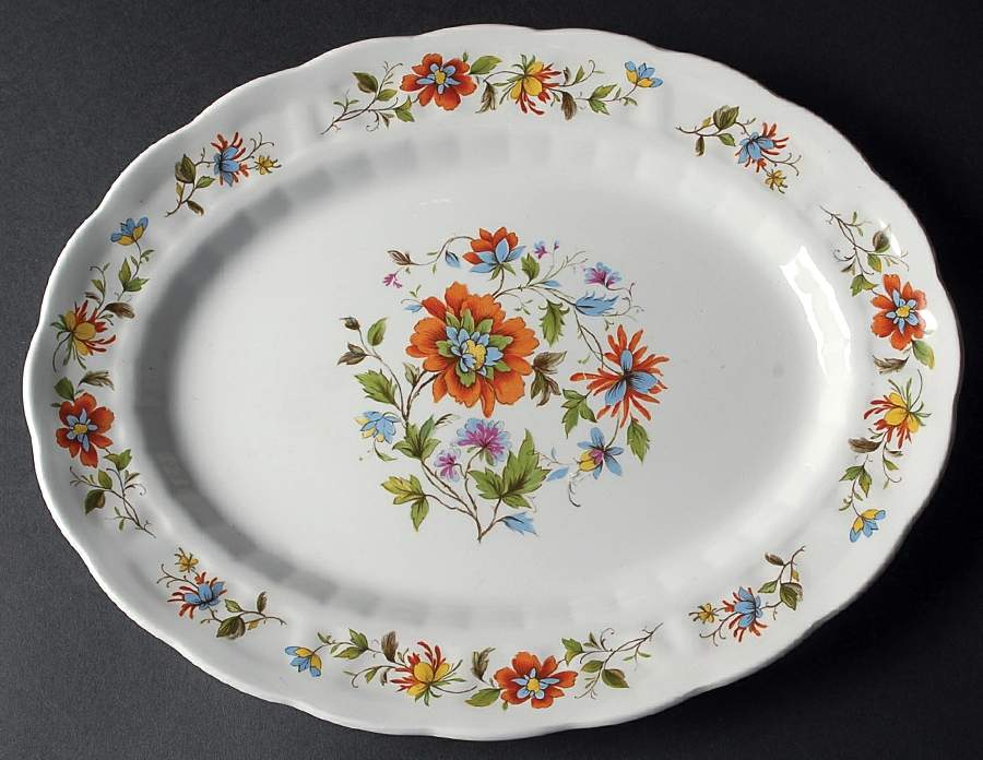 Mandalay 12" Oval Serving Platter by Ridgway (Ridgways)-1