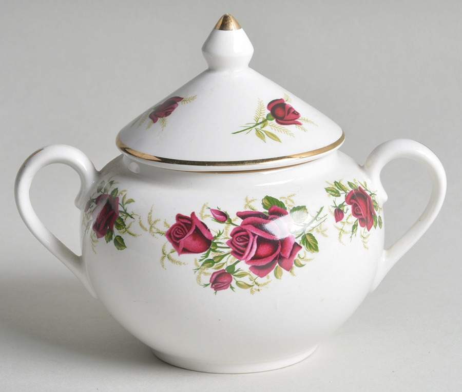 Margaret Rose Sugar Bowl & Lid by Ridgway (Ridgways)-1