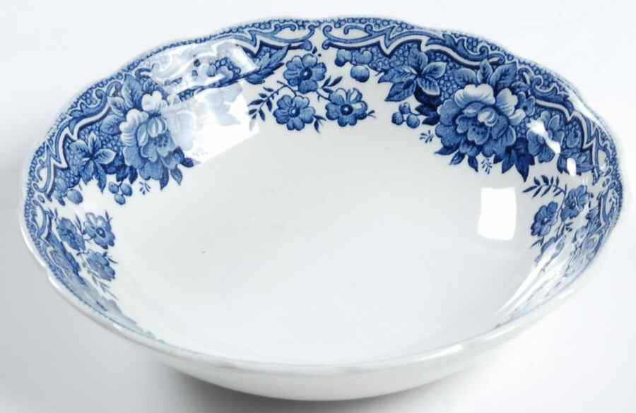 Marlborough Blue Coupe Cereal Bowl by Ridgway (Ridgways)-1