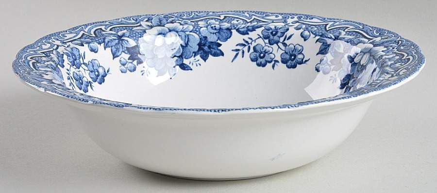 Marlborough Blue 8" Round Vegetable Bowl by Ridgway (Ridgways)-1