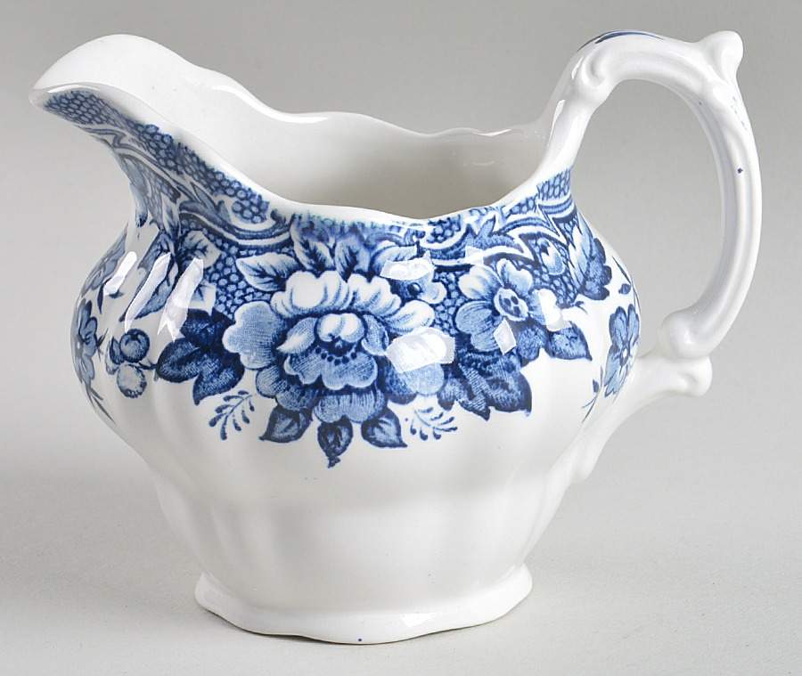 Marlborough Blue Creamer by Ridgway (Ridgways)-1