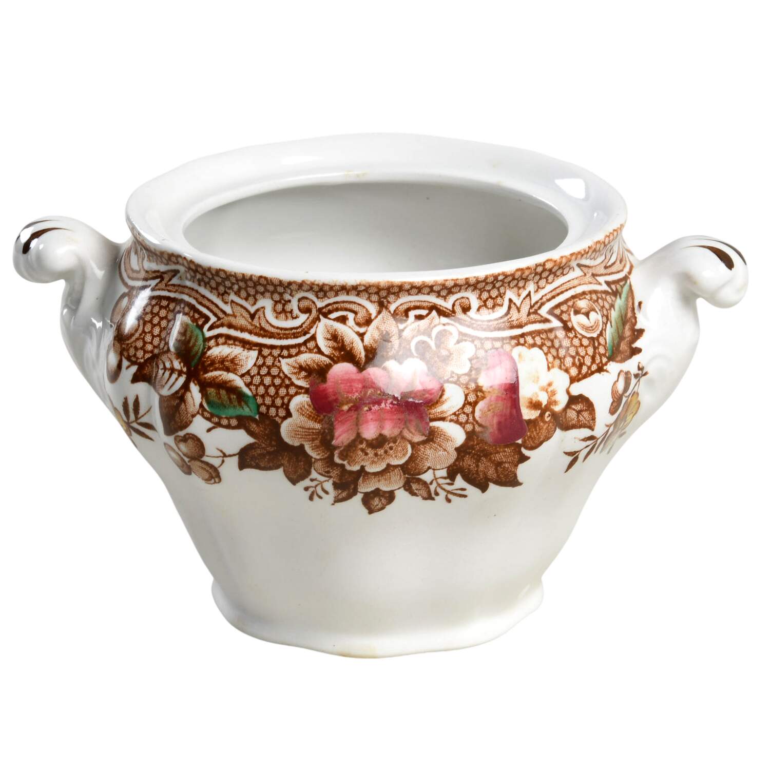 Marlborough Multicolor Brown Sugar Bowl No Lid by Ridgway (Ridgways)-1