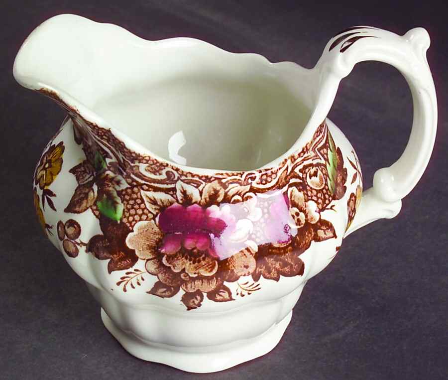 Marlborough Multicolor Brown Creamer by Ridgway (Ridgways)-1