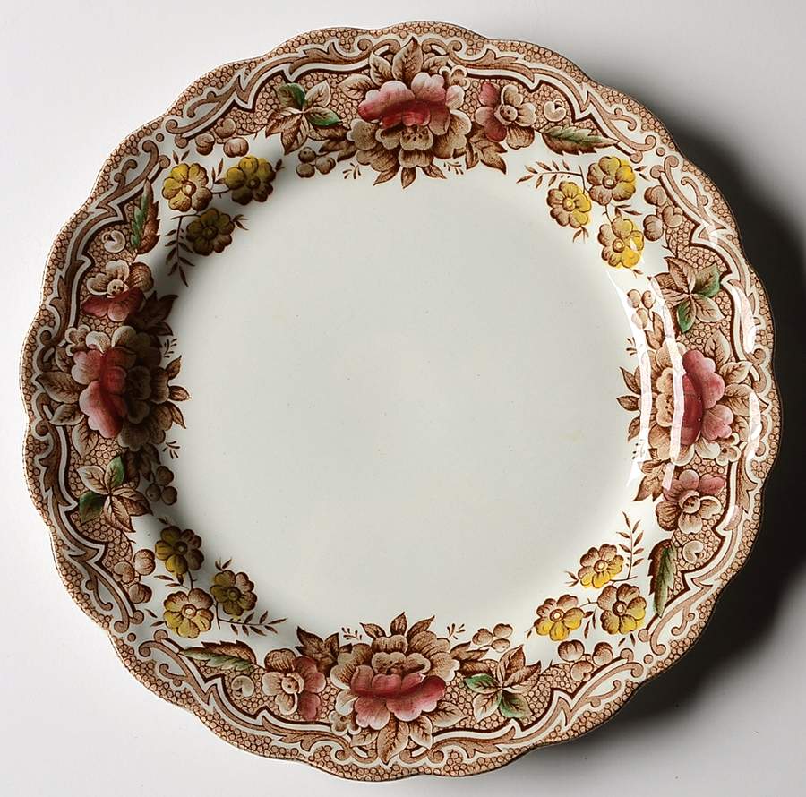 Marlborough Multicolor Brown Salad Plate by Ridgway (Ridgways)-1