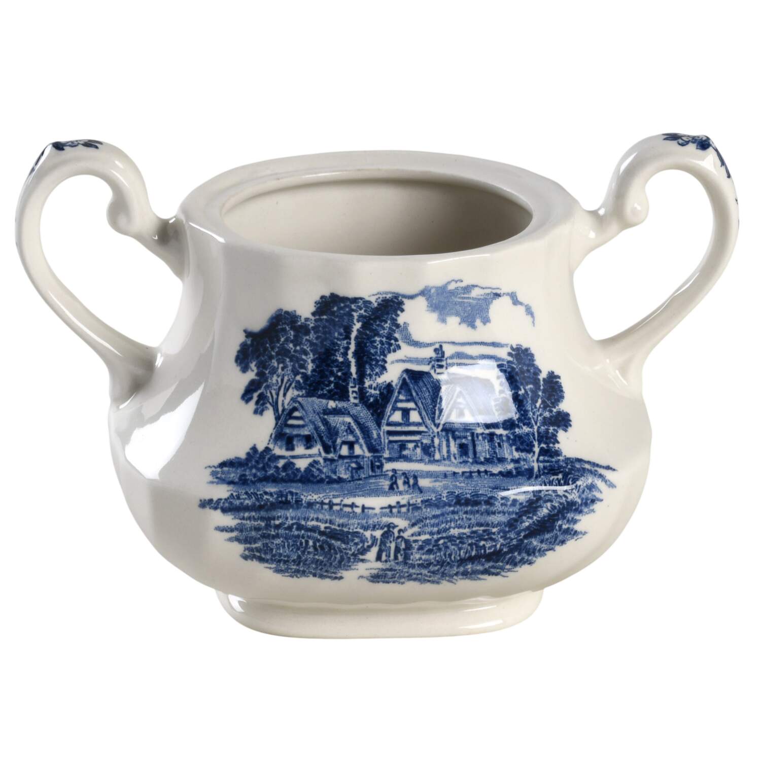 Meadowsweet Blue Sugar Bowl No Lid by Ridgway (Ridgways)-1