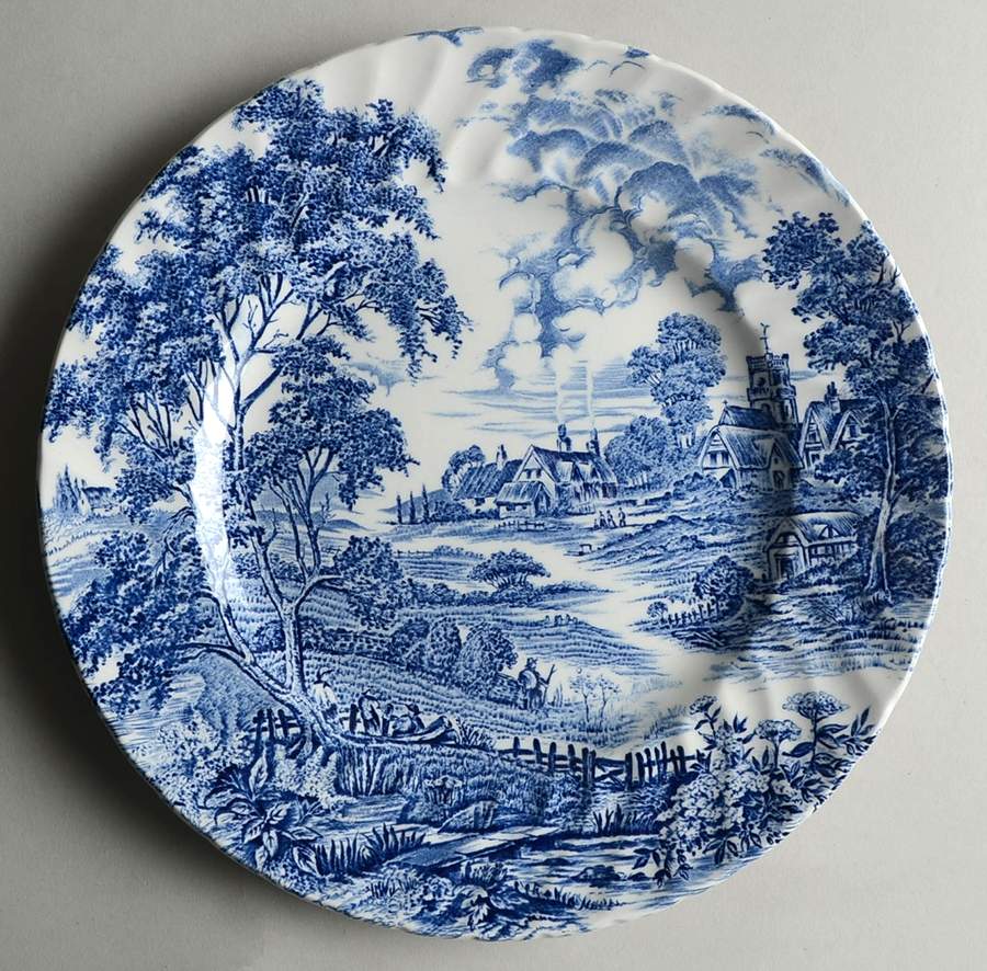 Meadowsweet Blue Dinner Plate by Ridgway (Ridgways)-1
