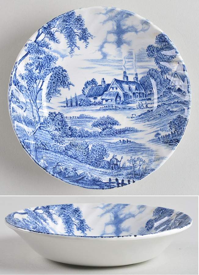 Meadowsweet Blue Fruit/Dessert (Sauce) Bowl by Ridgway (Ridgways)-1