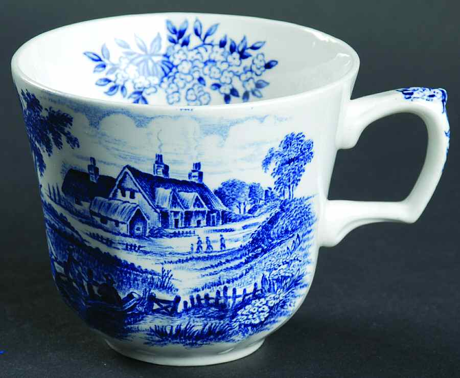 Meadowsweet Blue Flat Cup by Ridgway (Ridgways)-1
