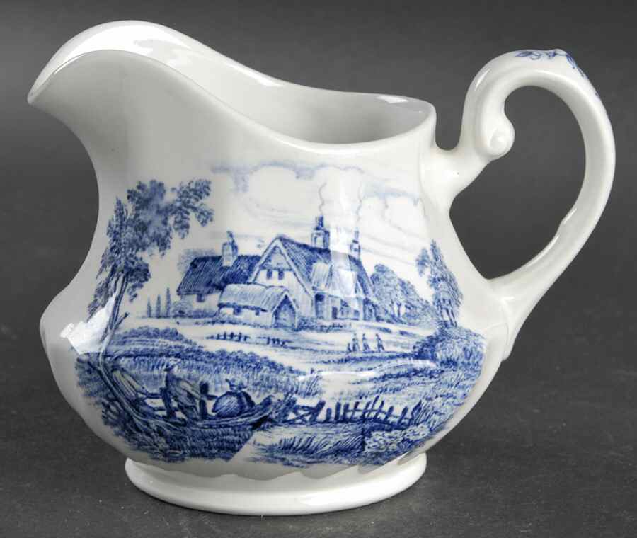 Meadowsweet Blue Creamer by Ridgway (Ridgways)-1