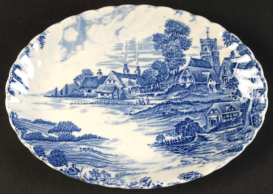 Meadowsweet Blue Relish/Gravy Underplate by Ridgway (Ridgways)-1
