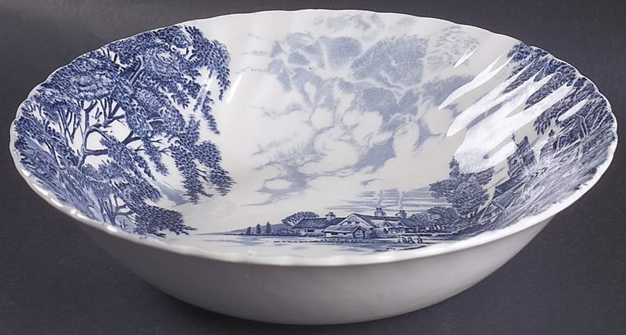 Meadowsweet Blue 10" Round Vegetable Bowl by Ridgway (Ridgways)-1