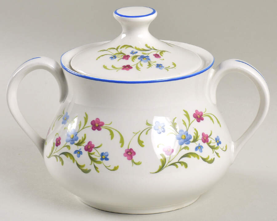 Mignonette Sugar Bowl & Lid by Ridgway (Ridgways)-1