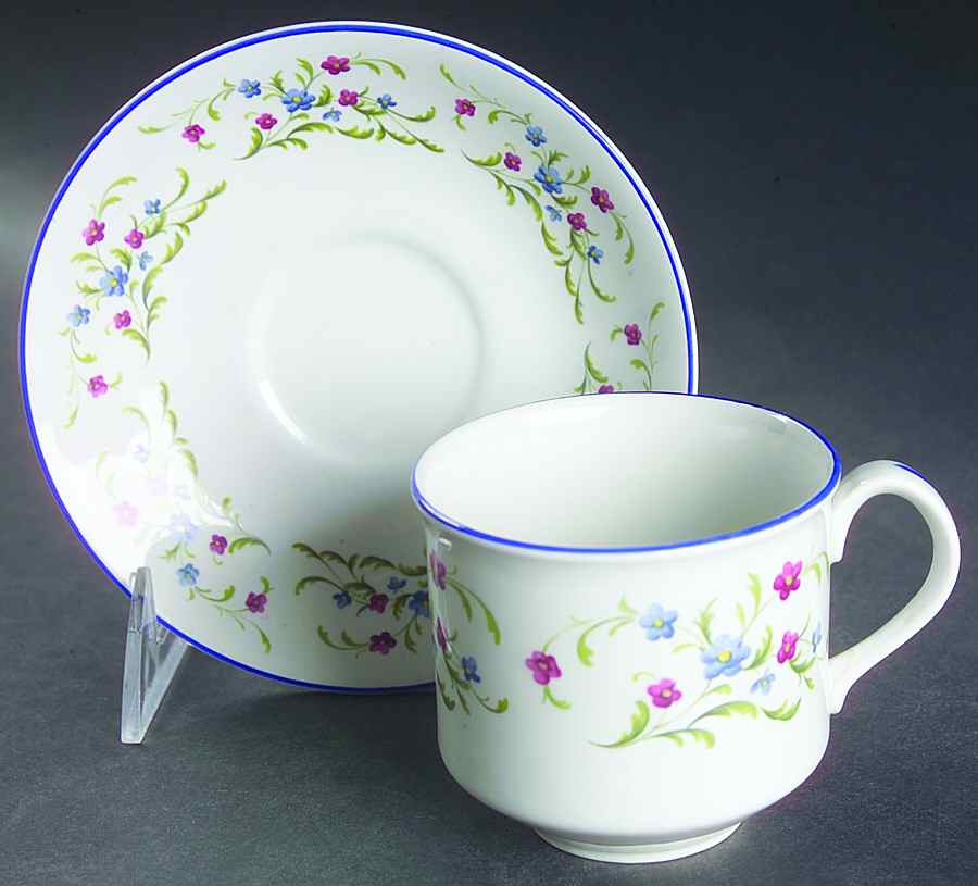 Mignonette Flat Cup & Saucer Set by Ridgway (Ridgways)-1