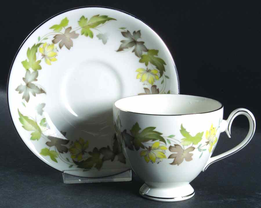 Moselle Footed Cup & Saucer Set by Ridgway (Ridgways)-1