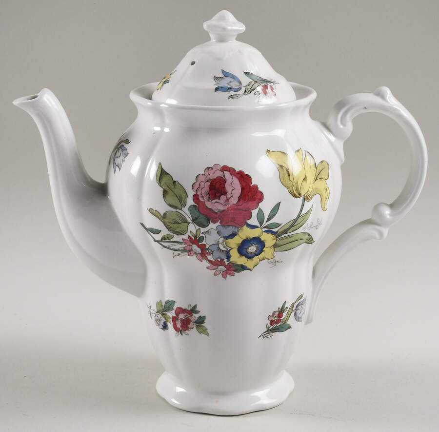 Old Country Sprays Coffee Pot & Lid by Ridgway (Ridgways)-1