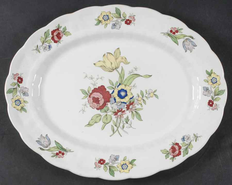 Old Country Sprays 15" Oval Serving Platter by Ridgway (Ridgways)-1