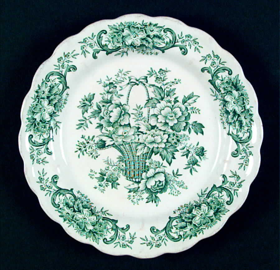 Old English Bouquet Green Salad Plate by Ridgway (Ridgways)-1