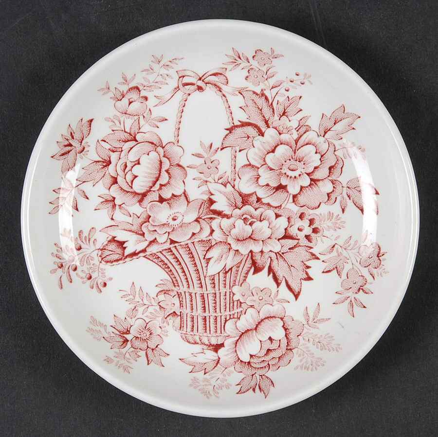 Old English Bouquet Red Coaster by Ridgway (Ridgways)-1