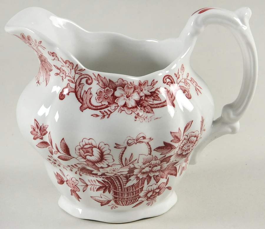 Old English Bouquet Red Creamer by Ridgway (Ridgways)-1