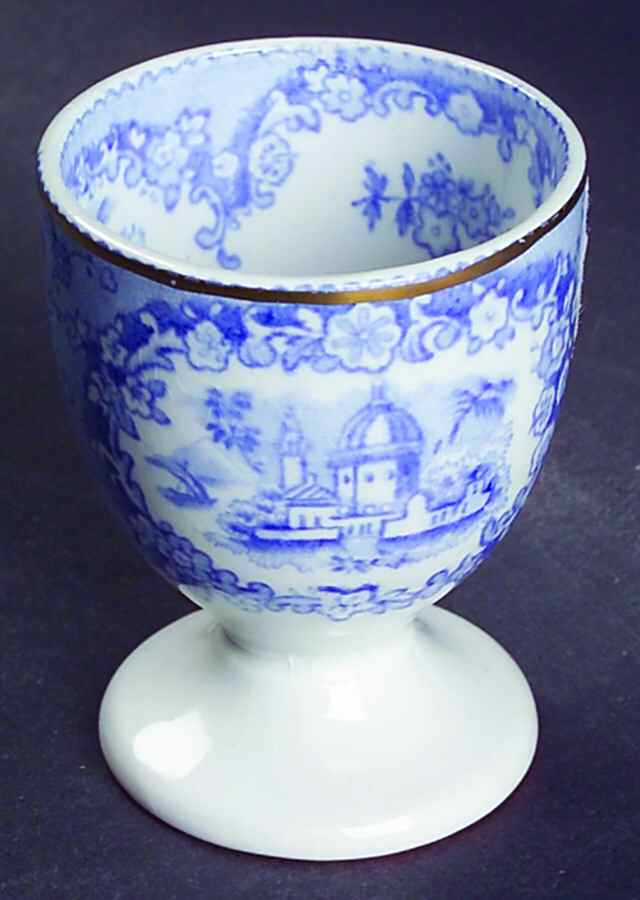 Oriental (Blue, Gold Trim) Single Egg Cup by Ridgway (Ridgways)-1
