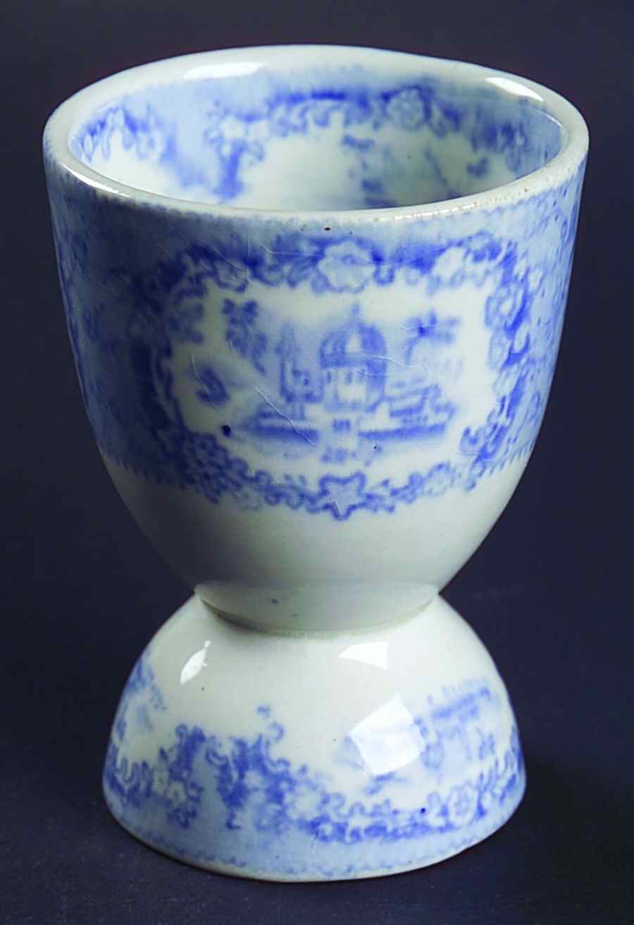 Oriental (Blue, Gold Trim) Double Egg Cup by Ridgway (Ridgways)-1