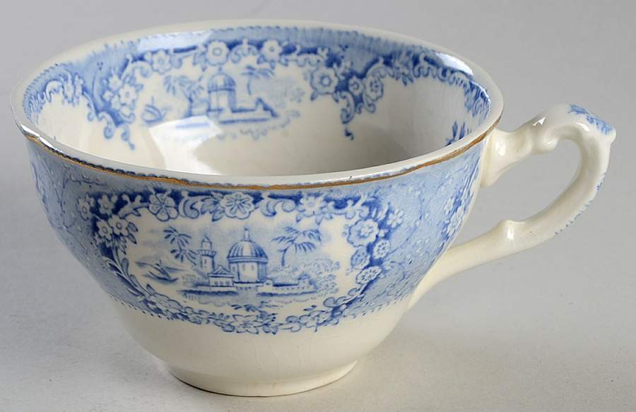 Oriental (Blue, Gold Trim) Oversized Cup by Ridgway (Ridgways)-1