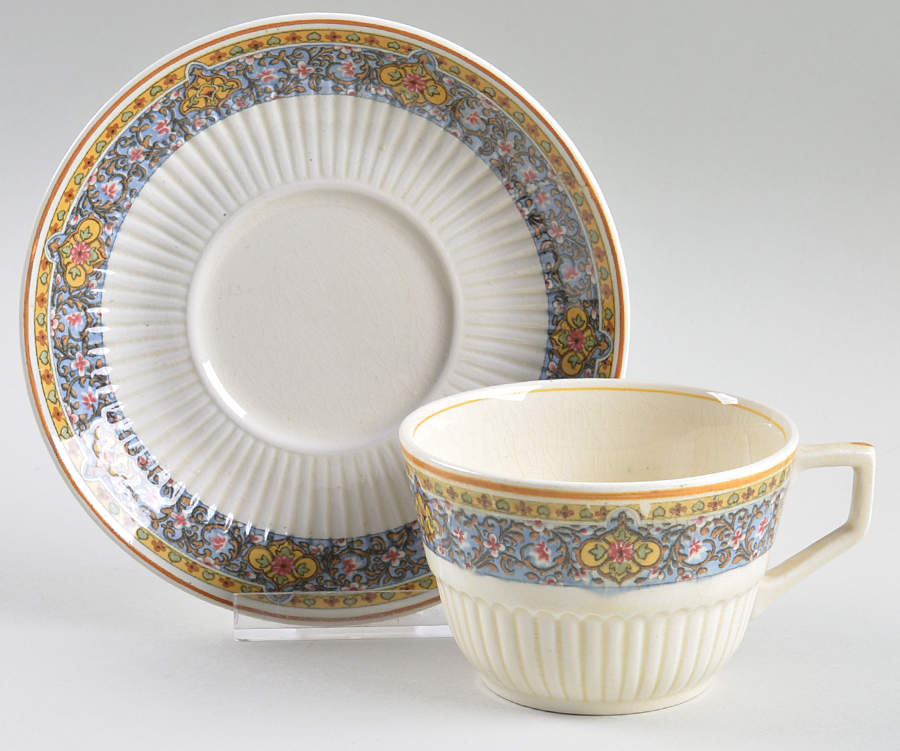 Orient Flat Cup & Saucer Set by Ridgway (Ridgways)-1