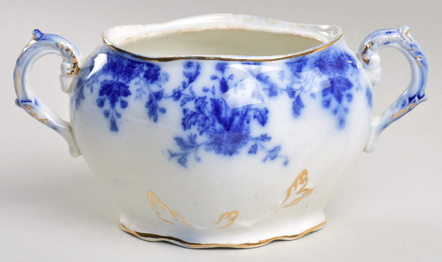 Osborne (Flow Blue) Sugar Bowl No Lid by Ridgway (Ridgways)-1