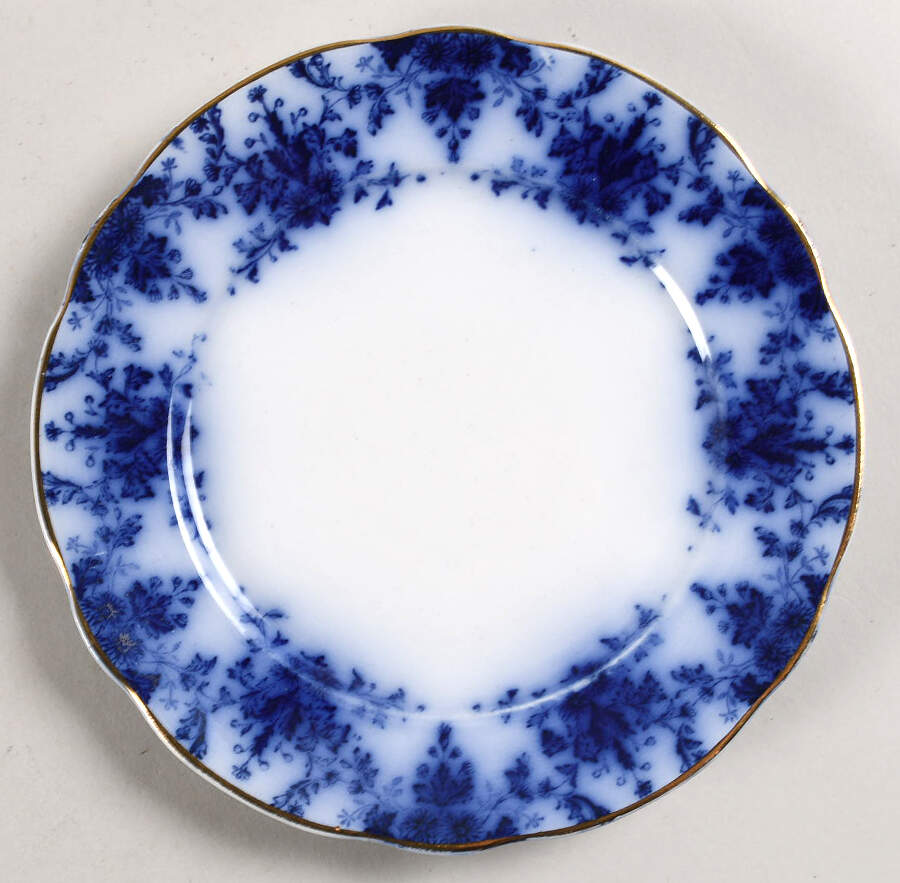 Osborne (Flow Blue) Dessert/Pie Plate by Ridgway (Ridgways)-1