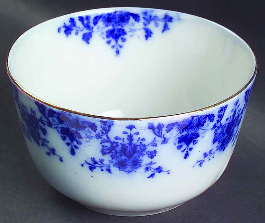 Osborne (Flow Blue) Cranberry Bowl by Ridgway (Ridgways)-1
