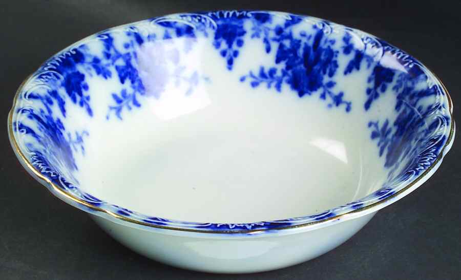 Osborne (Flow Blue) 8" Round Vegetable Bowl by Ridgway (Ridgways)-1