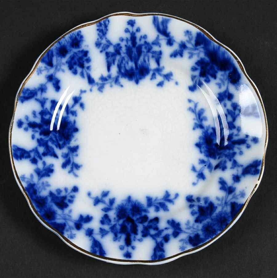 Osborne (Flow Blue) Bread & Butter Plate by Ridgway (Ridgways)-1