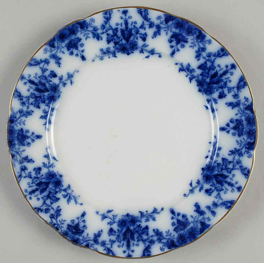 Osborne (Flow Blue) Luncheon Plate by Ridgway (Ridgways)-1
