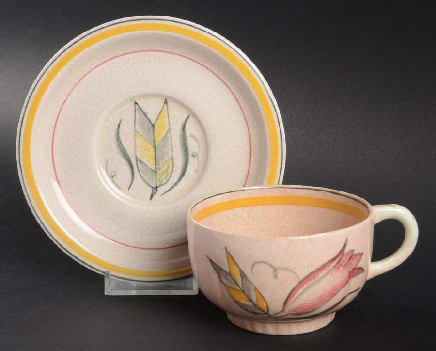 P509 Flat Cup & Saucer Set by Ridgway (Ridgways)-1