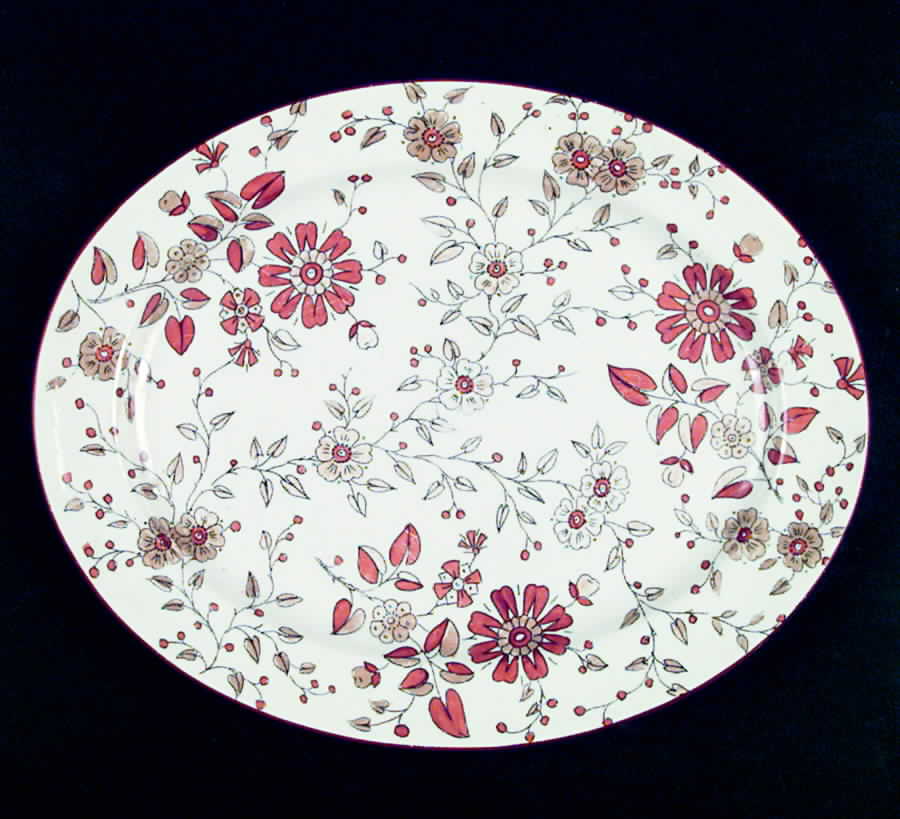 Persia (Old) 11" Oval Serving Platter by Ridgway (Ridgways)-1