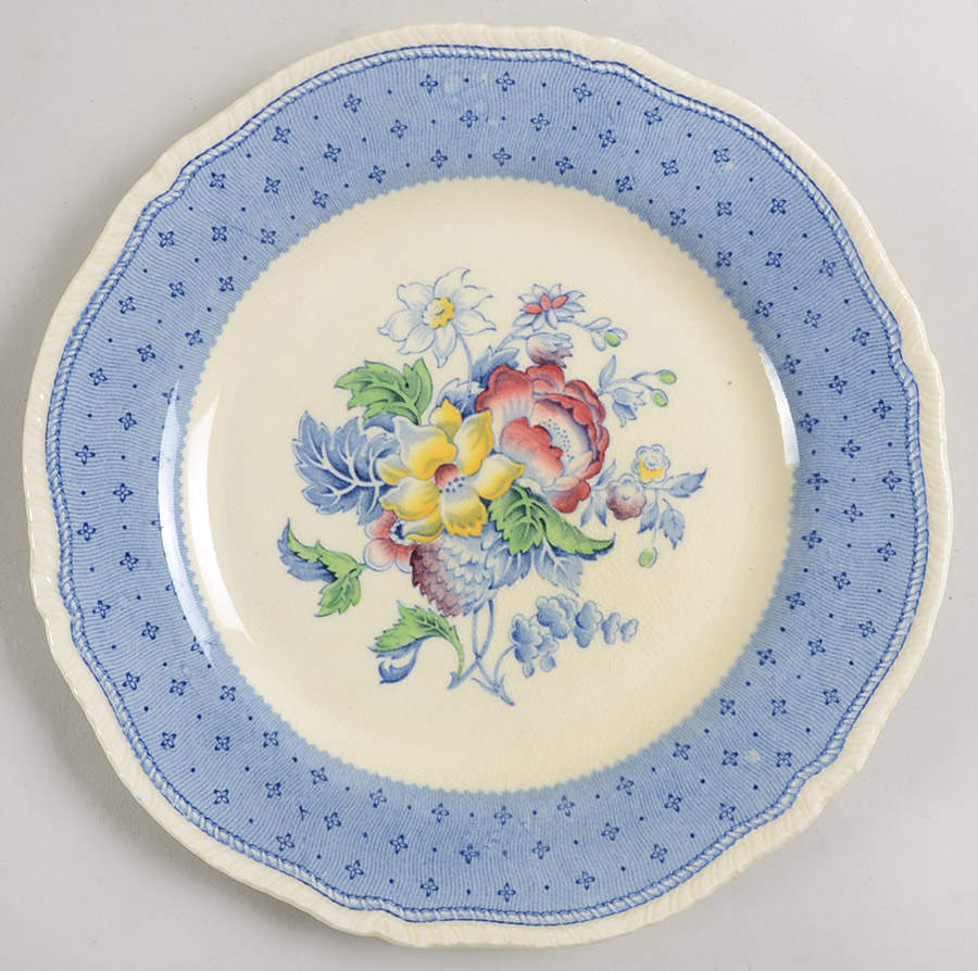 Plymouth Blue Luncheon Plate by Ridgway (Ridgways)-1