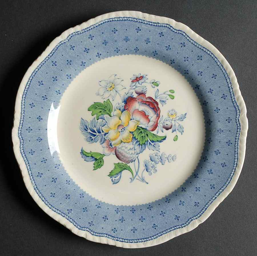 Plymouth Blue Salad Plate by Ridgway (Ridgways)-1