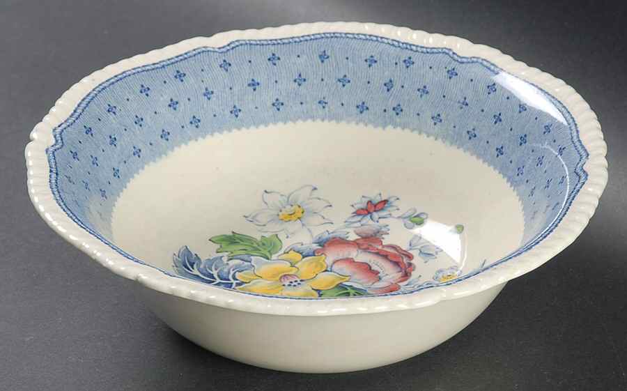 Plymouth Blue 8" Round Vegetable Bowl by Ridgway (Ridgways)-1