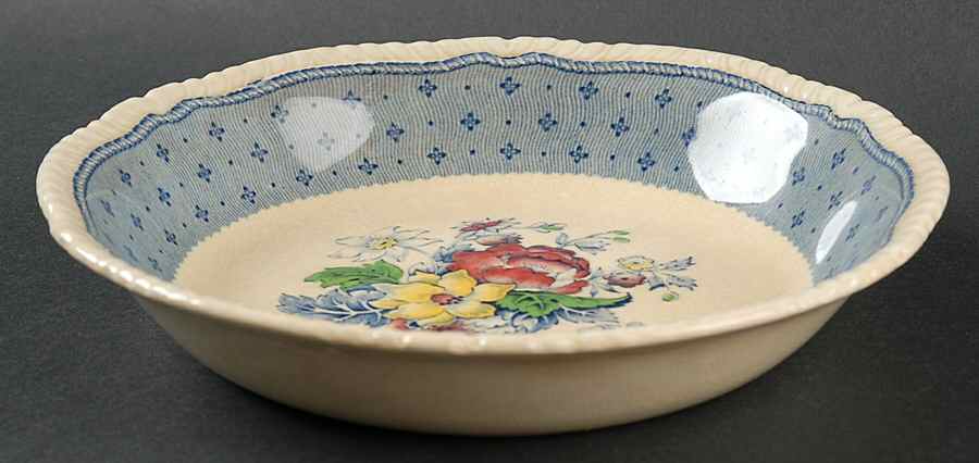 Plymouth Blue Coupe Soup Bowl by Ridgway (Ridgways)-1