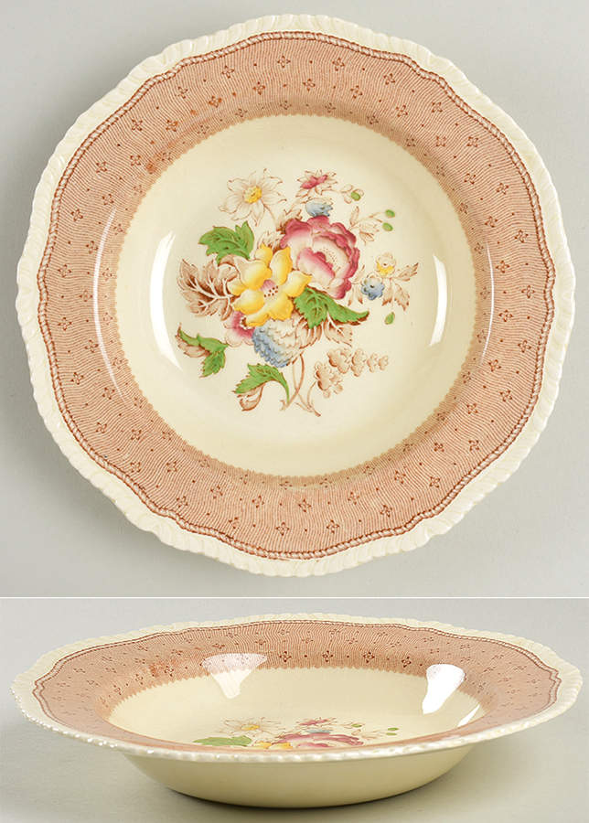 Plymouth Brown Rim Soup Bowl by Ridgway (Ridgways)-1