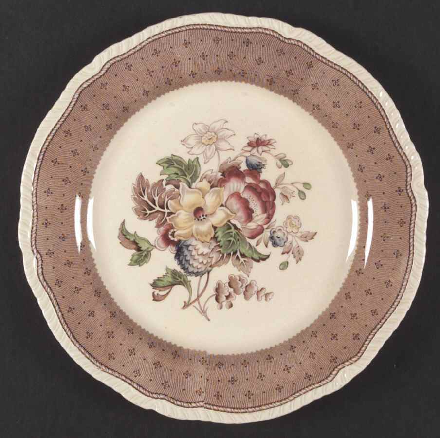 Plymouth Brown Dinner Plate by Ridgway (Ridgways)-1