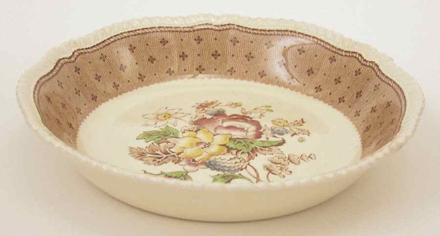 Plymouth Brown Coupe Soup Bowl by Ridgway (Ridgways)-1
