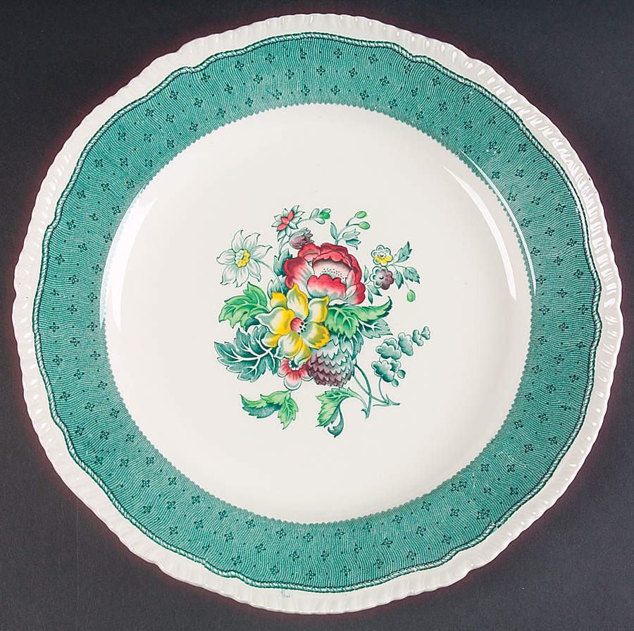 Plymouth Green 12" Chop Plate (Round Platter) by Ridgway (Ridgways)-1