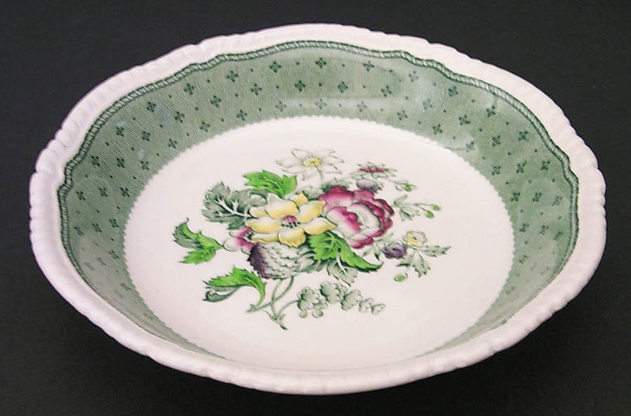 Plymouth Green Coupe Soup Bowl by Ridgway (Ridgways)-1