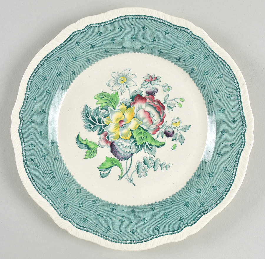 Plymouth Green Salad Plate by Ridgway (Ridgways)-1