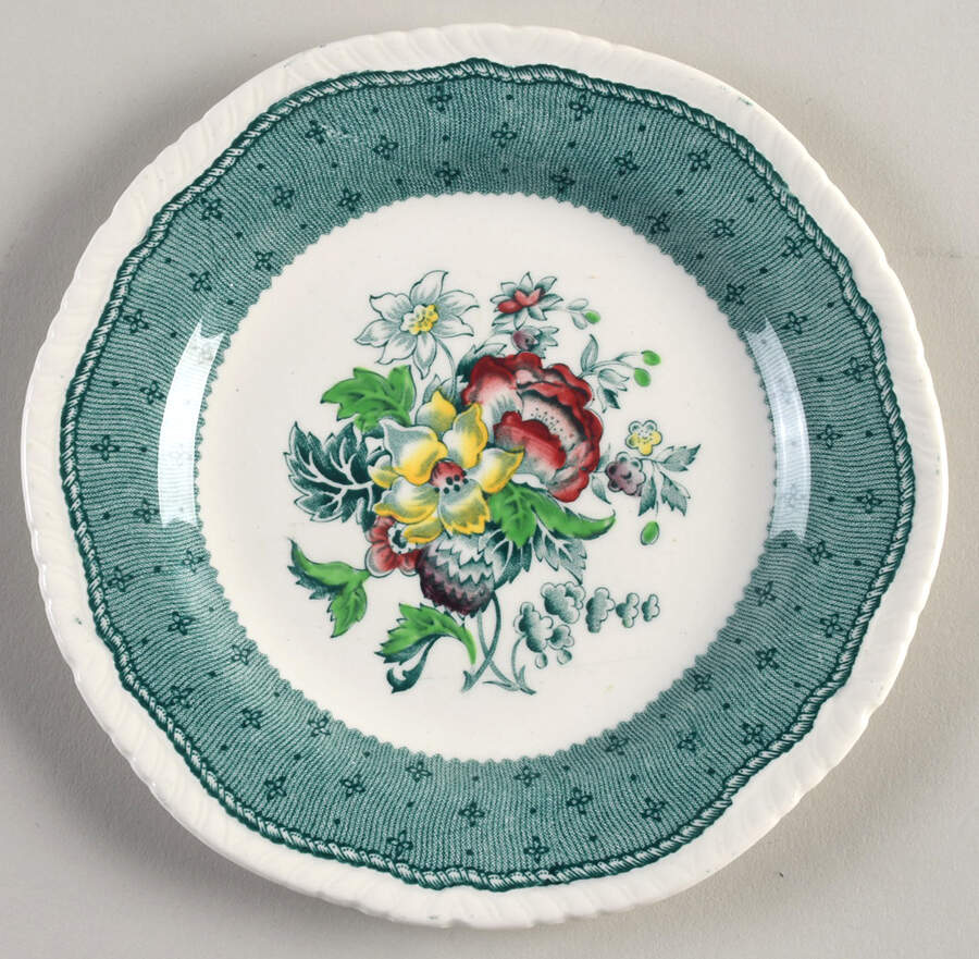 Plymouth Green Bread & Butter Plate by Ridgway (Ridgways)-1