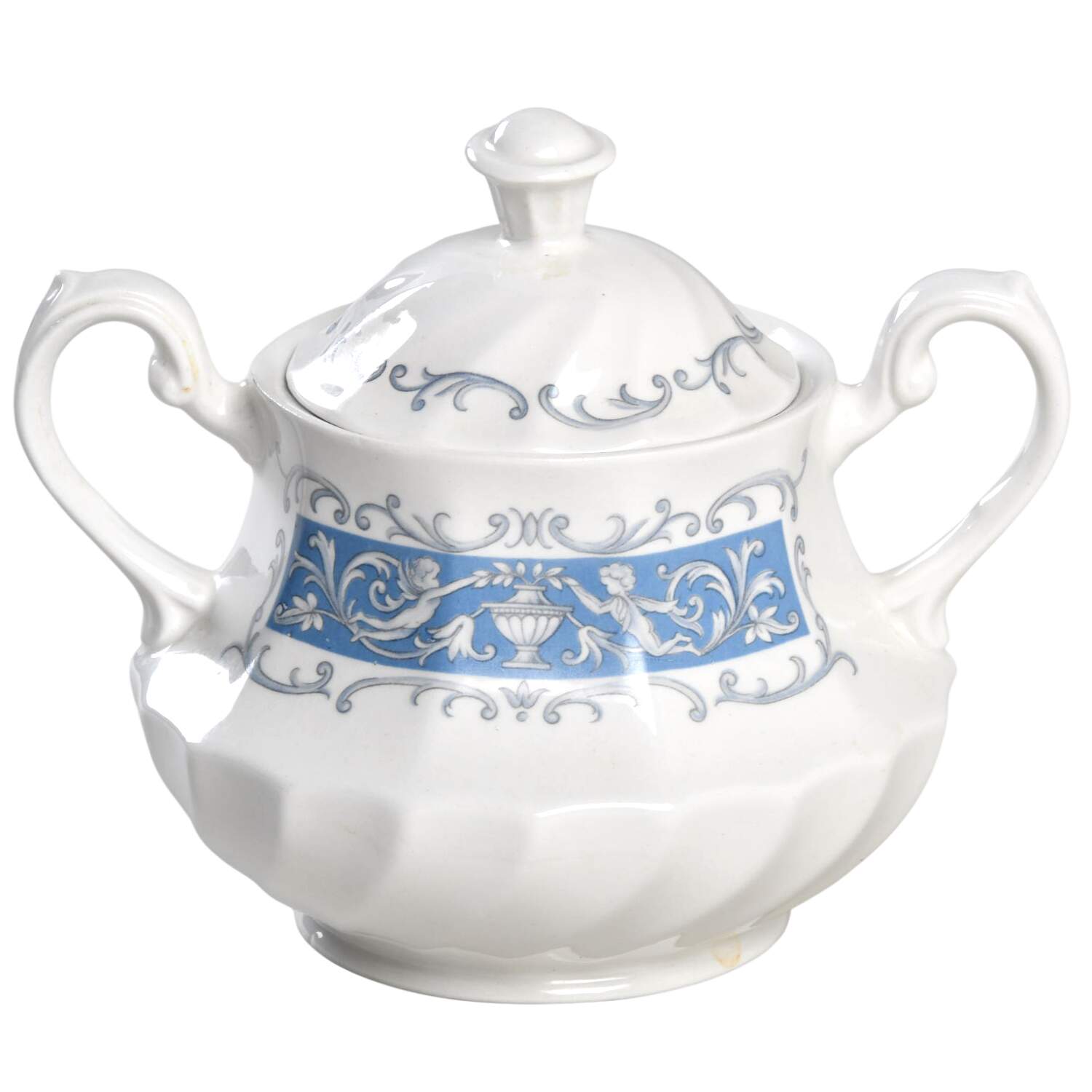 Portland Sugar Bowl & Lid by Ridgway (Ridgways)-1
