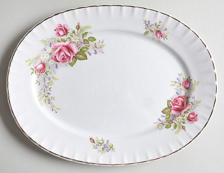 Regal Rose 10" Oval Serving Platter by Ridgway (Ridgways)-1