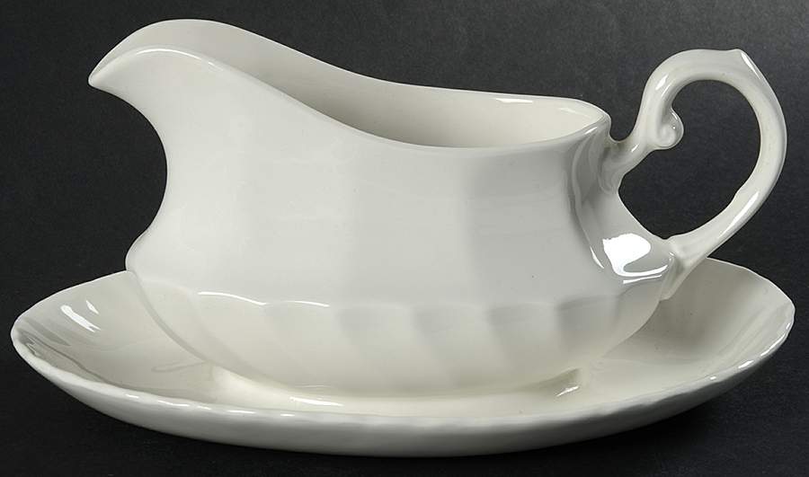 Whitehall Gravy Boat with Attached Underplate by Ridgway (Ridgways)-1